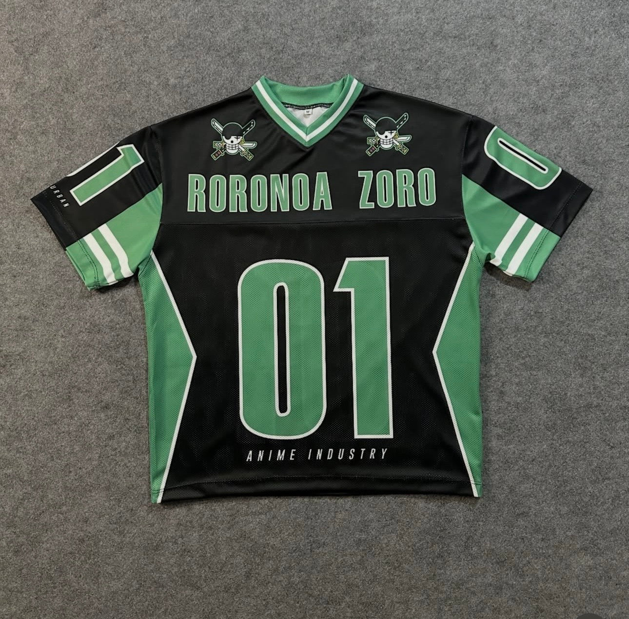 Black Green Anime Jersey