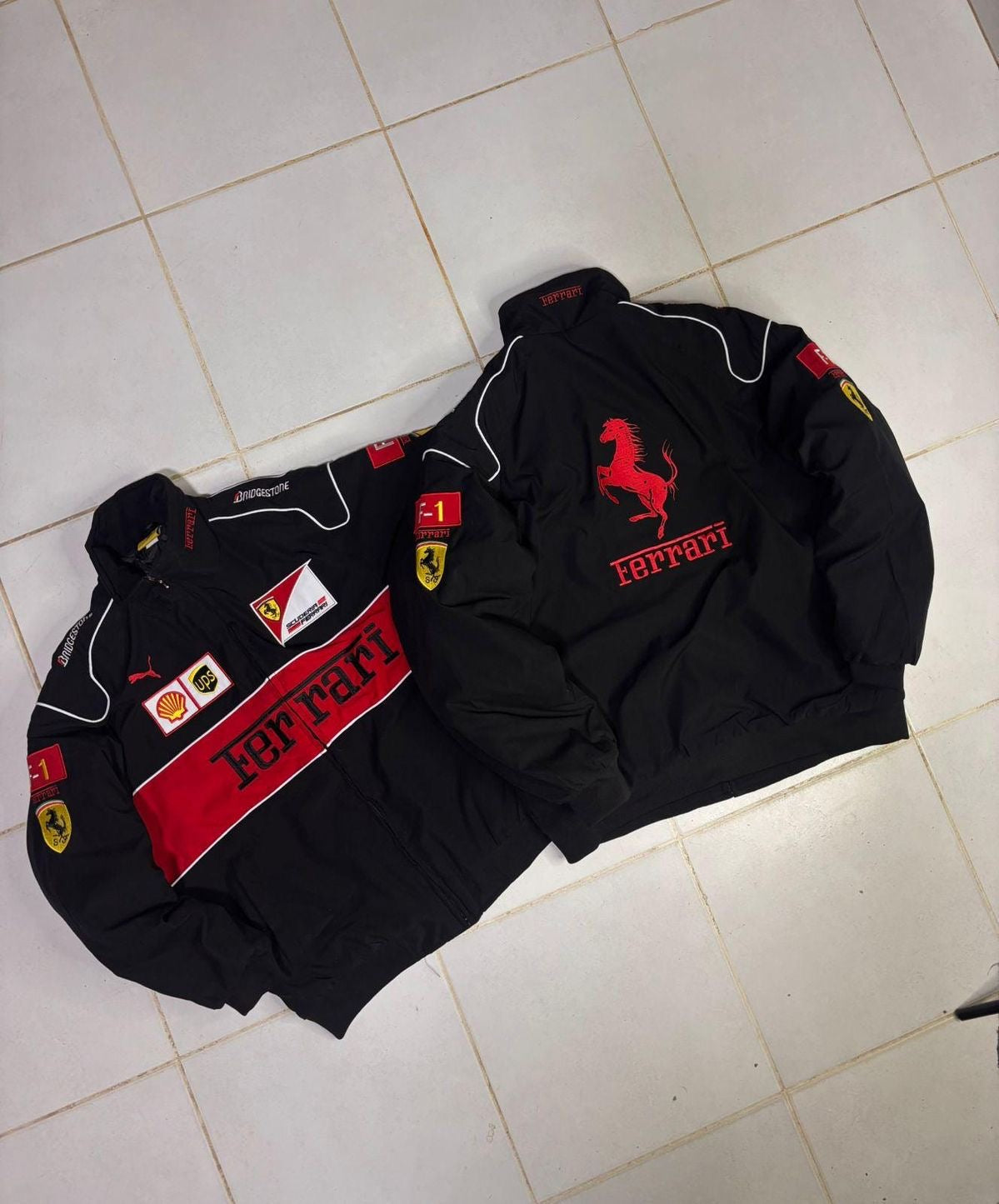 Embroidered Ferrari premium Black jacket Unisex Oversized