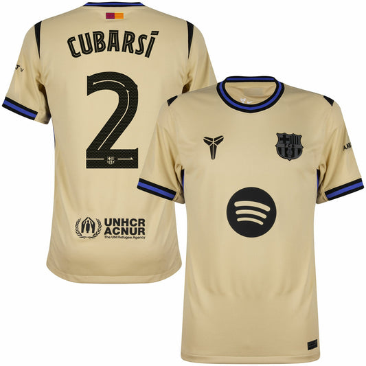 Nike Barcelona Away Cubarsí 2 Shirt 2025-2026 (Champions League)
