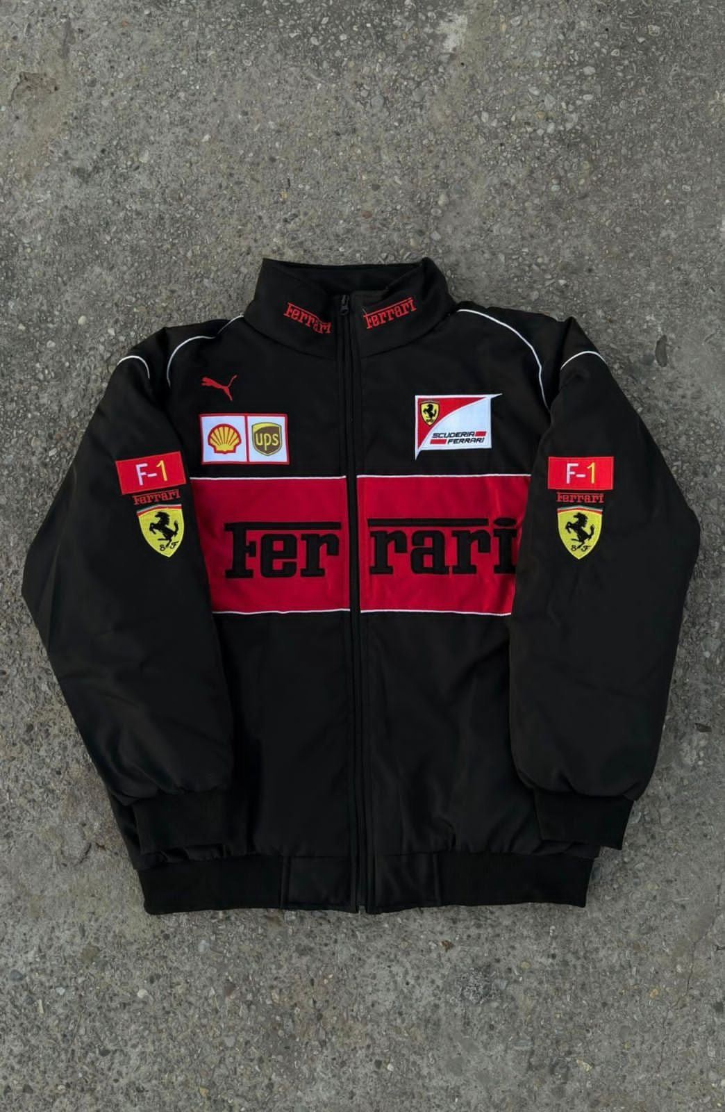 Generic Ferrari Jacket Embroidered Ferrari premium Black jacket Unisex Oversized – Street 11 wears