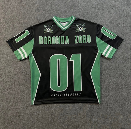 Black Green Anime Jersey