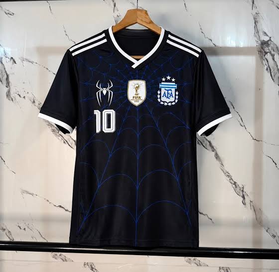 Argentina Spider Messi 10 Jersey