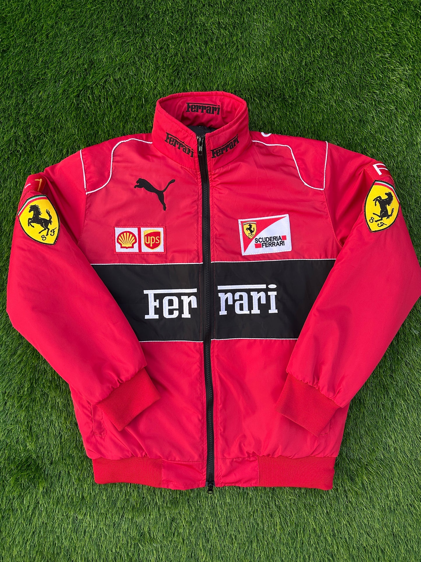 Embroidered Ferrari Premium Red Jacket