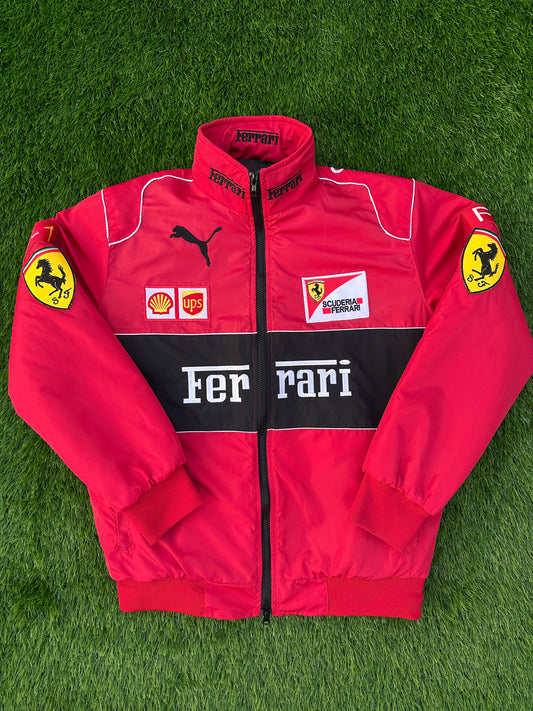 Embroidered Ferrari Premium Red Jacket