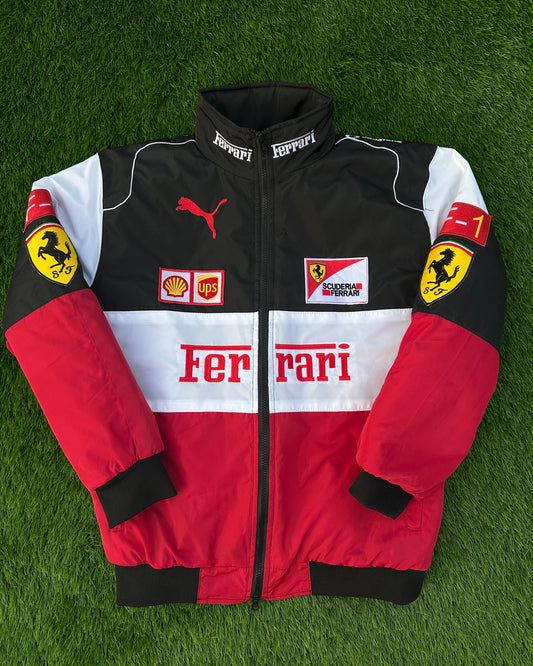 Embroidered Ferrari Premium three color jacket Unisex Oversize