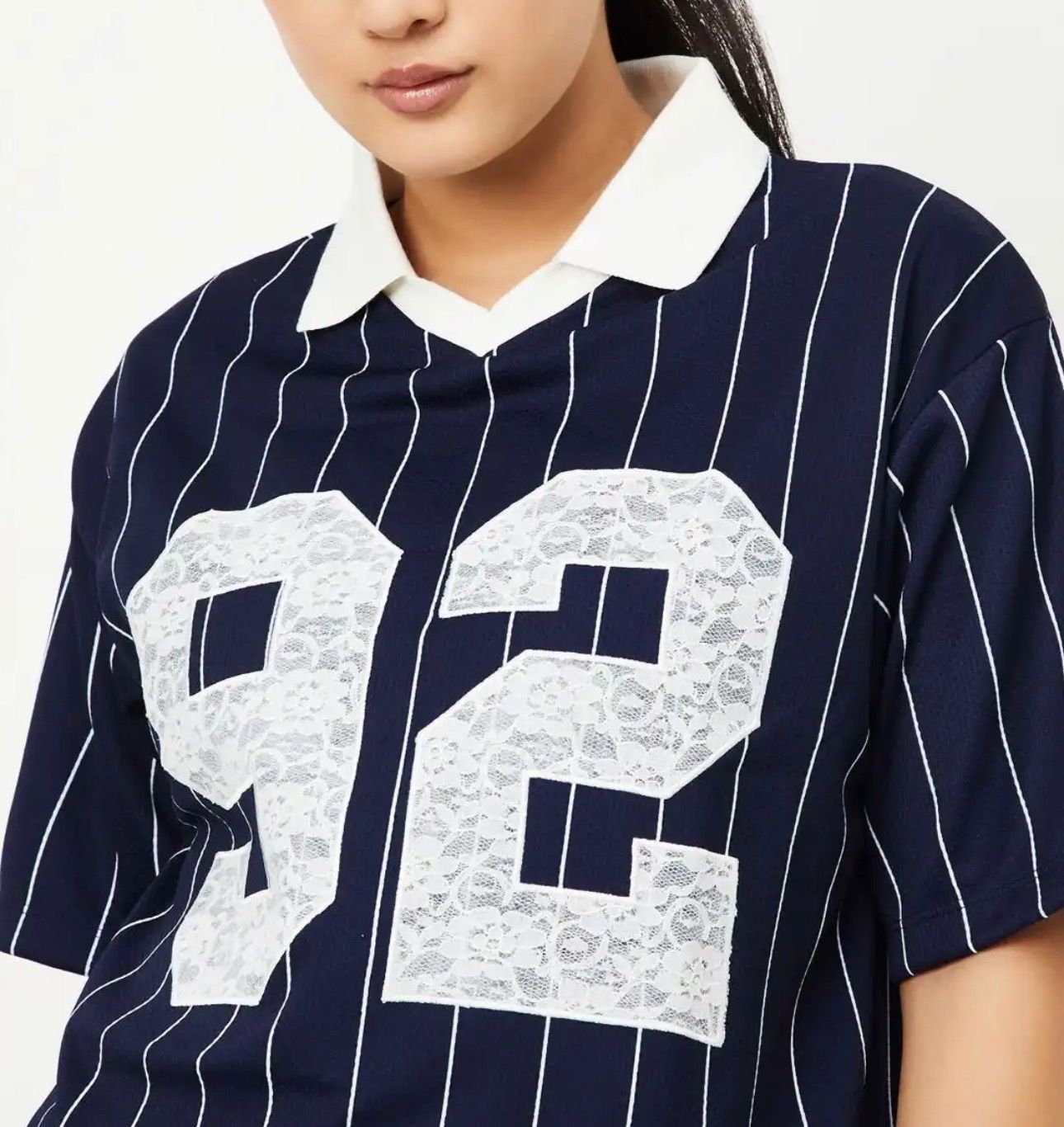 NAVY BASEBALL DOWNSHOULDER JERSEY