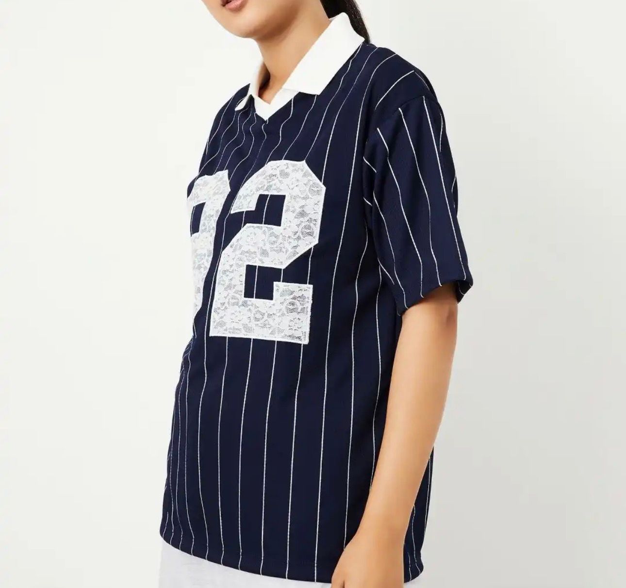 NAVY BASEBALL DOWNSHOULDER JERSEY
