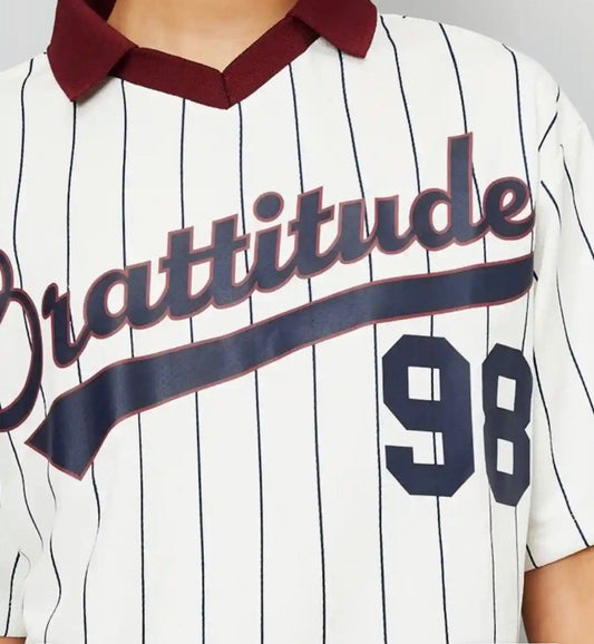 NEW BRATITUDE BASEBALL DOWNSHOULDER MJERSEY