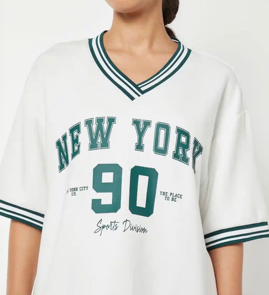 NEWYORK 90 BASEBALL DOWNSHOULDER JERSEY