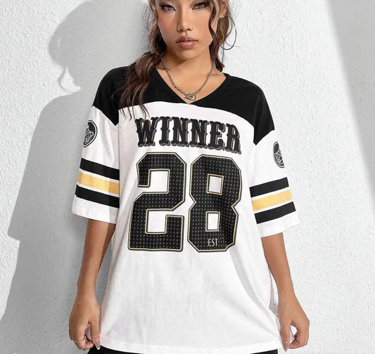 WINNER 28 BASEBALL DOWNSHOULDER JERSEY
