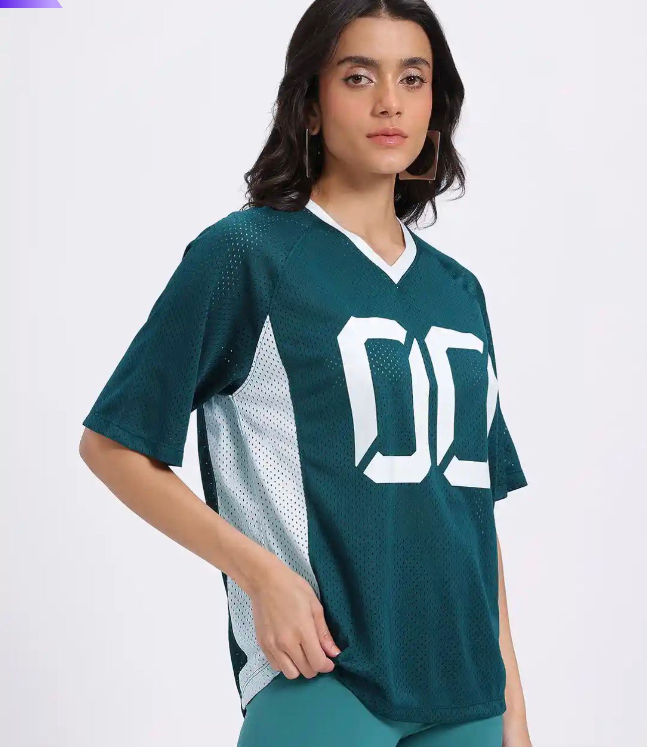 Baseball downshoulder jersey green color